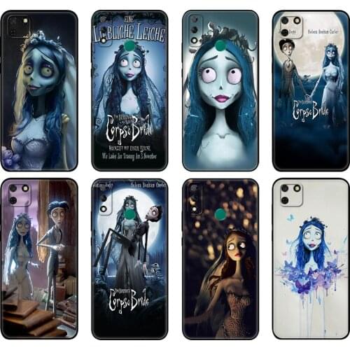 Black tpu Case For Huawei Y9S Y6S Y8S Y5P Y7P Y8P Case For Huawei Y5 lite Prime 2018 Y6 2019 Cover Corpse Bride