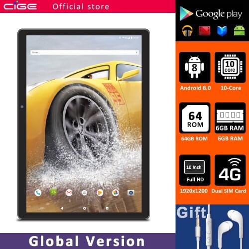 Cheap 10 Inch Tablet PC MTK6797 10 Core Android 8.0 Google Market 3G 4G LTE Phone Call Dual SIM Dual Cameras 2.5D Screen