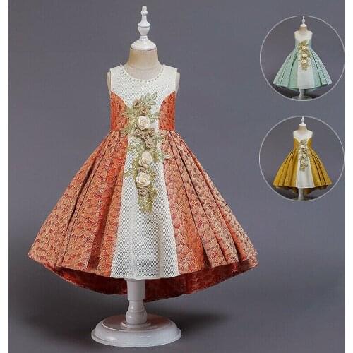 Flower Dress For Girls Wedding Party Dresses Kids Princess Children Clothing