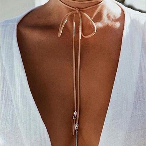 Wild Long Necklace Gothic Velvet Rope Tattoo Long Necklace Bar Leaf Pendant Choker For Women Party Birthday Jewelry Gifts