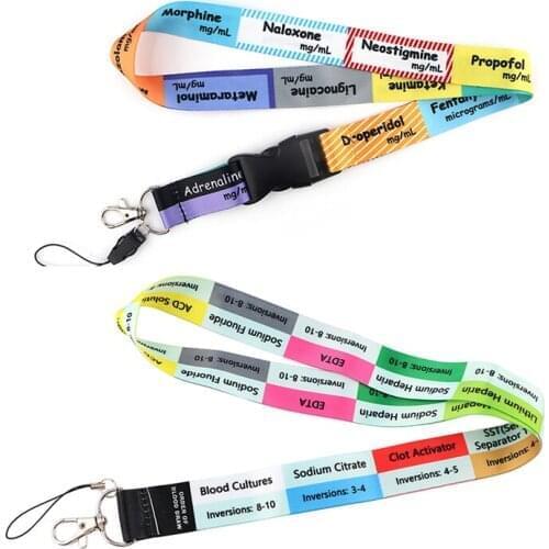 G1988 Cartoon Medical Lanyard Keychain keys Badge ID Mobile Phone Rope Kids Gift Lanyard For Nursing Clinicals Accessories