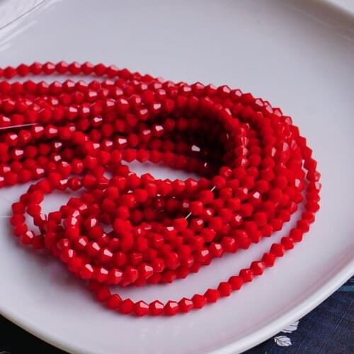 BEAUCHAMP 4mm Crystal Beads Bicone Shape Spacers Jewelry Findings Tassel Lariat Earring Charms Bracelet Bow Knot Accessories Diy