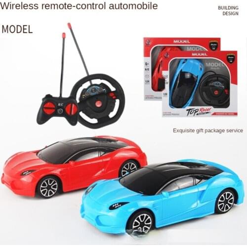 Creativity Handle Steering Wheel Remote Control Two Channel Wireless Child Sports Car Electric Racing Model Boy Toy Kids Gifts