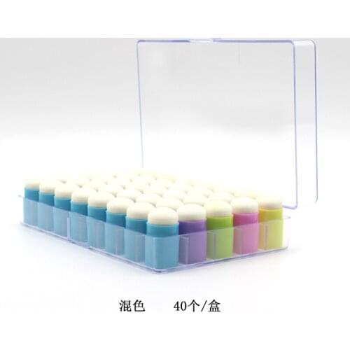 Cool toys 40pcs Craft Handmade With Box Scrapbooking DIY Stamping Sponge Daubers Tool Ink Pad Paint Kids Finger Multifunctional