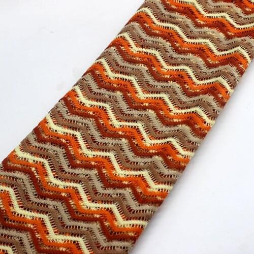 Dress Lace Fabrics Zig Zag Knitting Wave Striped Lace 1 Meter Crochet Mesh Fabric Diy Garment Cloth 150CM Wide