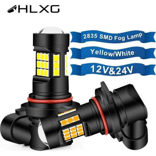 HLXG Yellow 9005 9006 LED Auto Fog Light White H8 H9 HB4 HB3 Car Auto Motorcycle Bulb Lamp 12V 36W 6000K 3000K Fog Lamp H11 LED