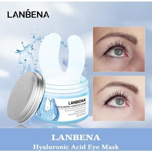 LANBENA Hyaluronic Acid Eye Mask Firming Moisturizing Reduces Dark Circles Bags Eye Lines Lifting Eye Patch Eye Care