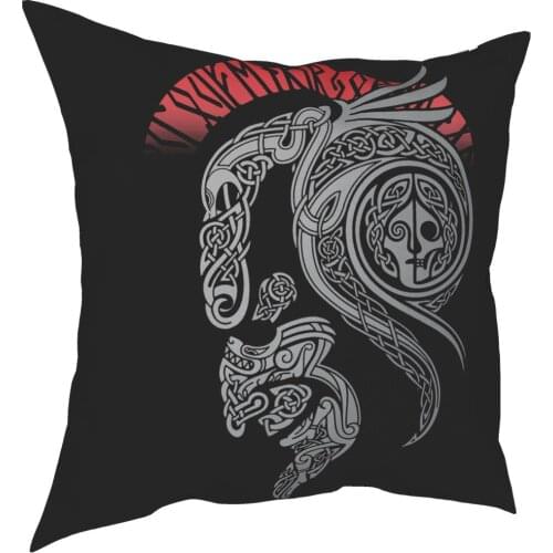 Lokis Kids Vikings Valhalla Odin Pillowcase Home Decor Cushions Throw Pillow for Living Room Polyester Double-sided Printing