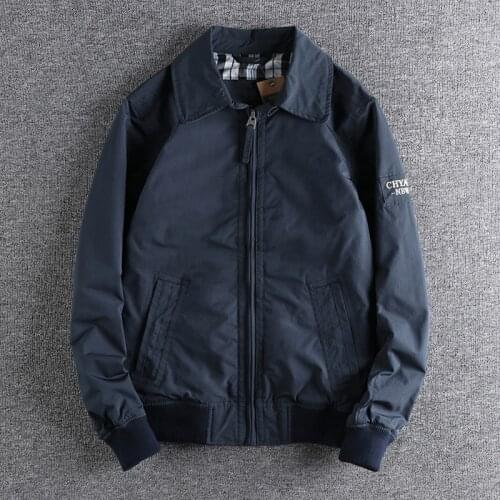 2021 new Classic American Lapel mens jacket sleeve embroidery autumn new simple slim fashion outerwear coat 275