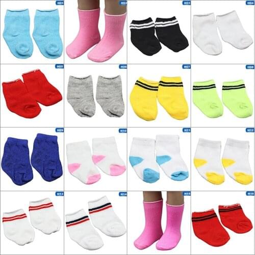 5Pair/Lot Doll Accessories Sock Suit for 18 Inch Girl Doll and New Baby Doll Socks Best Gift Toys