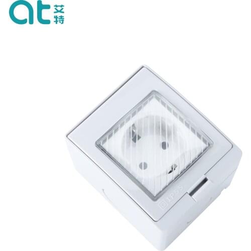 IP55 1 Gang Socket Outdoor Wall Switch Socket Weather&Dust Proof Power Outlet German Standard