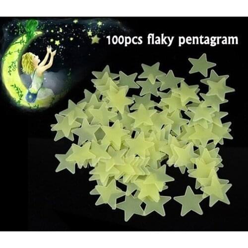 Newly 100pcs Wall Glow In The Dark Star Stickers Decal Baby Kids Gift Nursery Room [NF]