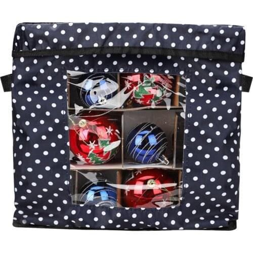 Receive Bag Christmas Decoration Storage Box Artificial Garland Oxford Cloth Double Zipper And Card Slot Festival Supplies