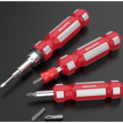 1set 1/4 Inch 4mm High-Strength Screwdriver Handle Hand Screwdriver Bit Handle with Drill Bits DIY Household Repair Tool