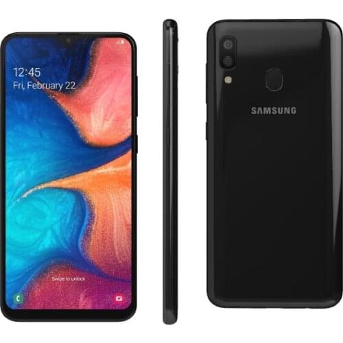 Samsung Galaxy A20 SM-A205 6.4” Cell Phone 3GB 32GB Refurbished-99% New Mobile Phone 13 MP Single SIM Smartphone U.S. version