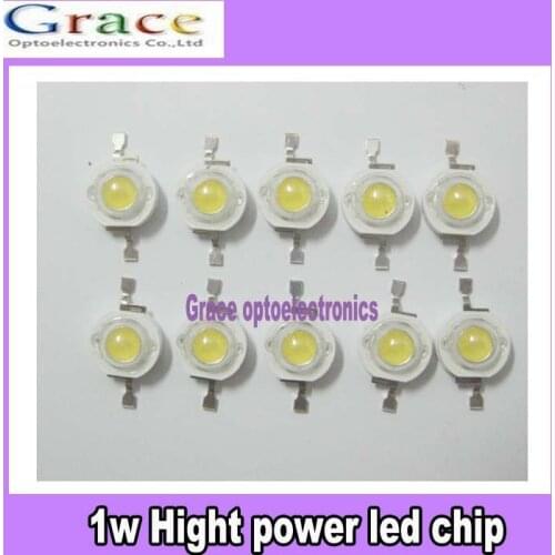 100pcs/lot 1W High Power led diode 90-100LM 3.2-3.4V Cold White led lamp light 10000K 13000K 15000K