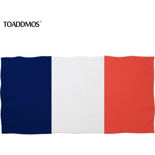 TOADDMOS France Flag Print Bath Towel Soft Face Hair Quick Dry Towel for Kids Adults Portable Beach Towel Washcloth toalla playa