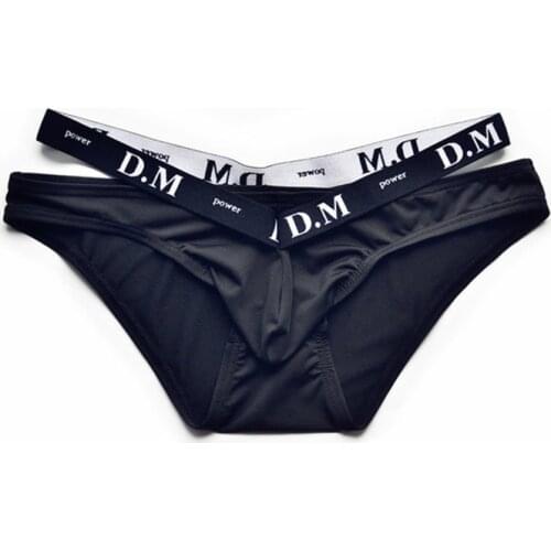 BITCED 2021 Hot Fashion Personality Men Underwear Comfortable Breathable Low Waist Sexy Solid Color Polyester Briefs