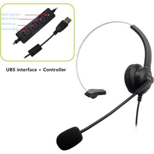 USB Headset with Microphone Noise Cancelling Computer PC Headset Lightweight Wired Headphones for PC /Laptop/Mac/ School/Kids