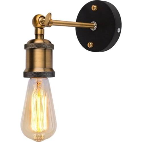 Vintage LED Wall lights 110V 220V E27 Metal Lamps Home Decor Simple Single Swing Lamp Retro Rustic Light Fixtures Lighting