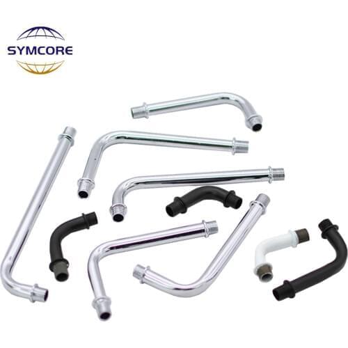 Outer teeth M10 chrome plating gold double head elbow dental tube seven-shaped tube wall table lamp metal tube