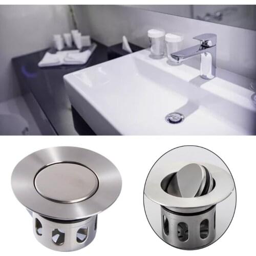 X6HD Swivel Drain Stopper Stainless Built-in Sink Drain Plug Hair Catcher Faucet Bathroom Bathtub Accessories