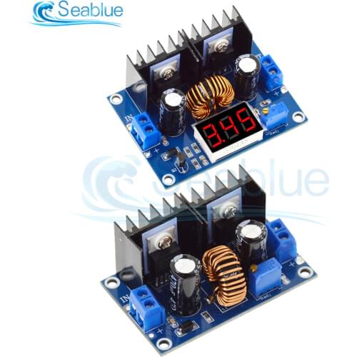 XL4016 DC-DC 4-36V to 1.25-36V Step-Down Buck Converter Power Supply Board Module Red LED Voltmeter PWM Adjustable Max 8A 200W