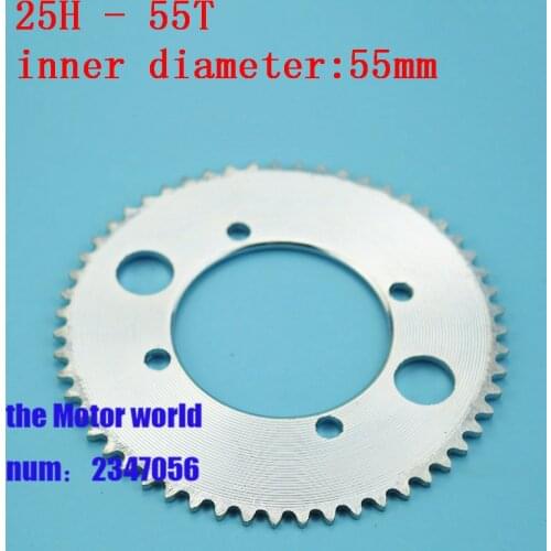 25H 55mm 55tooth Rear Chain Sprocket For 2 Stroke 47cc 49cc Quad 4 Wheeler Pocket Bike Goped Scooter Dirt Bike ATV