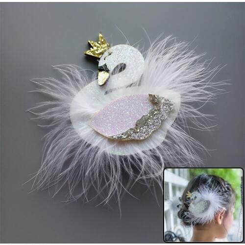 1 PCS Cute Three Dimensional White Swan Baby Hairpins Princess Barrette Kids Hair Clips Girls Hair Accessories Children Headwear