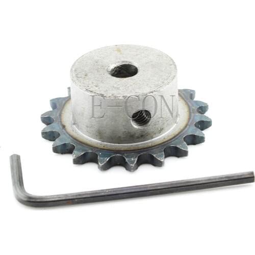 1pcs 6mm Bore 18 Teeth 18T Metal Pilot Motor Gear Roller Chain Drive Sprocket