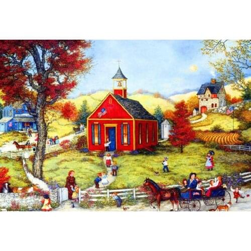 14/16/18/27/28 Lawn house Outing scenery For Embroidery Needlework 14CT Counted DMC DIY Cross Stitch Kits
