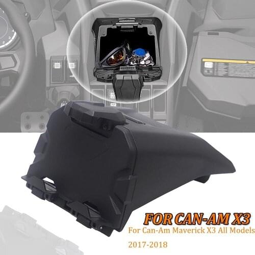 2017 2018 For Can Am Maverick X3 Models Black Electronic Device Holder With Integrated Storage
