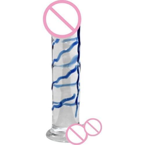 3.8cm Pyrex Glass Crystal Dildo, Fake Penis, Anal Butt Plug, Sex Adult Products for Women Men Female Male Masturbation