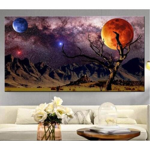 5d Beautiful Moon Night Sky Embroidery Square Round Drill Diy Diamond Painting Full Diamond Mosaic Set Wedding DecorationZP-2734