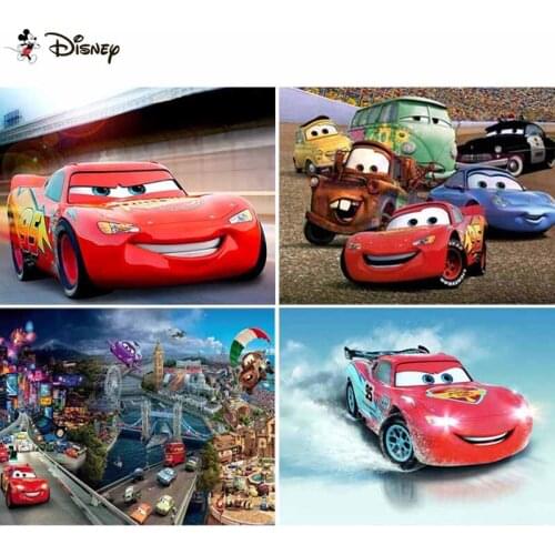 DIY 5D Diamond Painting Full Drill Disney "Cartoon Car Racing" Diamond Embroidery Mosaic Cross Stitch Home Decor Wall Art Gift