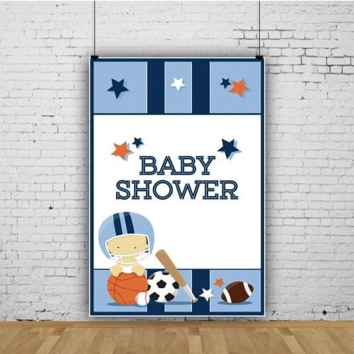 Baby Shower Backdrop Photography American Football Party Customized Banner Portrait Photo Background Photocall Photo Studio