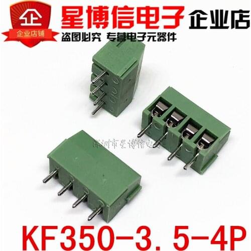 Free Shipping 100PCS KEFENG KF350-3.5-4P KF350-4P KF350 4Pin 3.5mm Straight Pin PCB Screw Terminal Block Connector ROHS