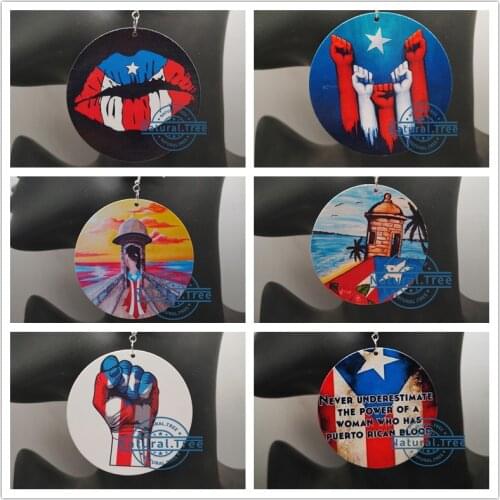 Free Shipping!!Puerto Rico Flag Earrings