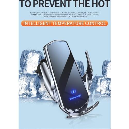 Wireless charger 15W Qi fast wireless charging automatic clamping car phone holder for iPhone12 8 11 11Pro Samsung S9 Huawei P30