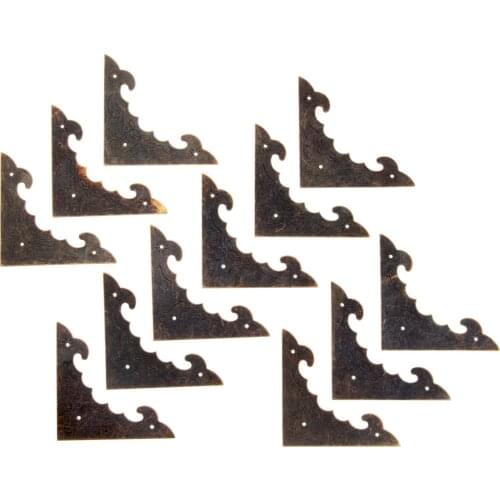 Decoration Corner 40mm/58mm Bracket Antique Wooden Box Foot Leg Corner Protector Crafts Furniture Fittings Hardware 12x