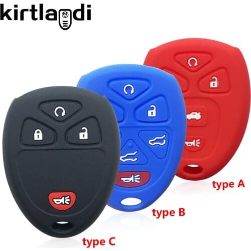 4 5 6 Buttons Remote Silicone Car Key Case Holder Cover for Chevrolet Tahoe Uburban for Cadillac Escalade for GMC Savana Yukon