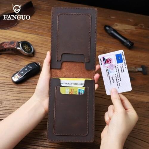 New Type Driver License Holder Genuine Leather Credit Card Slots Wallet Handmade Car Auto Document Case Cover ID Cards Pouch
