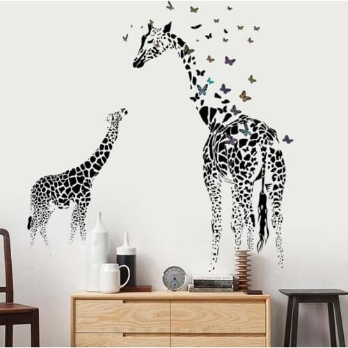 Art Creativity Giraffe wall stickers Giraffe dialogue Wall Poster For Living room Sofa Background wall Home Decoration stickers
