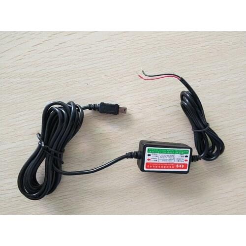 Ainina 3.5 Meters DC 12V 42V input 24 hour parking mode Car hardwire kit Mini usb power cable for Car dashcam