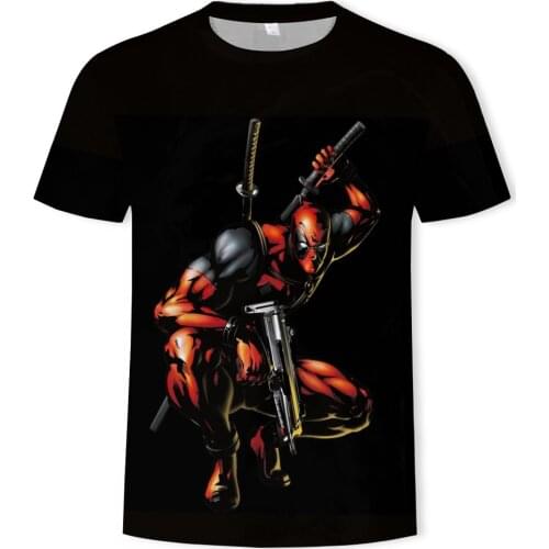 DC movie collection 3D printing fashion mens and womens short-sleeved T-shirt soft material outdoor casual loose mens T-shirt