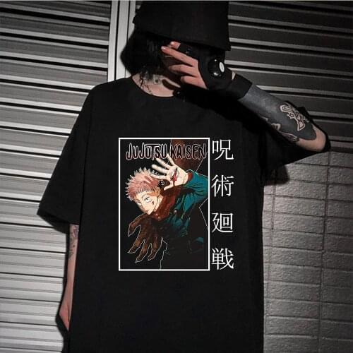 2021 Men T Shirt Jujutsu Kaisen T Shirt Yuji Itadori Graphic Tees Harajuku Unisex T-shirt Male Tops