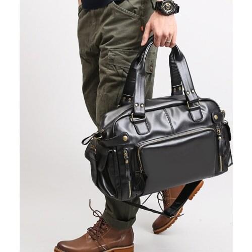 SCIONE Male Bag England Retro Handbag Shoulder Bag Leather Men Big Messenger Bags Brand High Quality Mens Travel Crossbody Bag