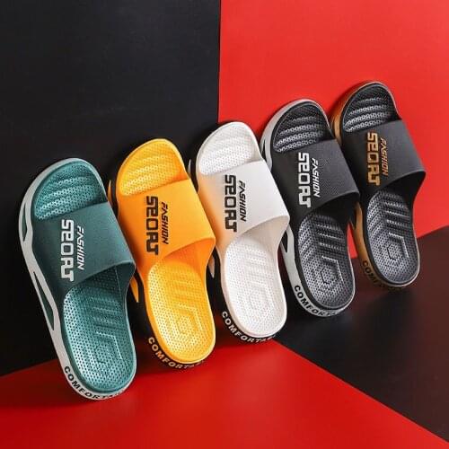 Mens and Womens Slippers Summer Trend Korean Home Couples Wear Cool Soft Bottom Deodorant Foot Slippers