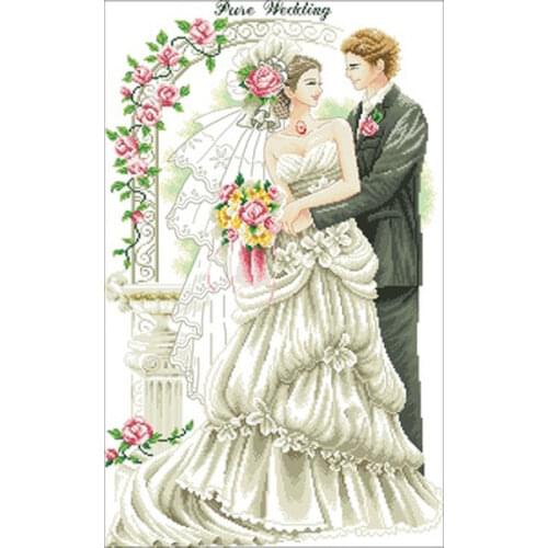 Wedding patterns counted 11CT 14CT 18CT Cross Stitch Sets DIY Chinese Cross-stitch Kits Embroidery Needlework