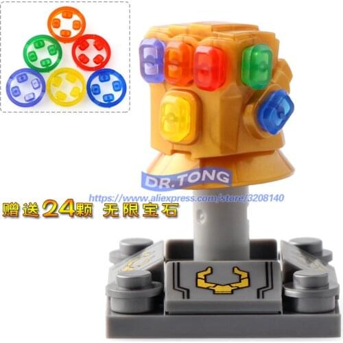 Single sale Infinity Gauntlet With 36 Power Stones Thanos Gloves Building Blocks Bricks Figures Kids Gift Toys XH1361 sy1099